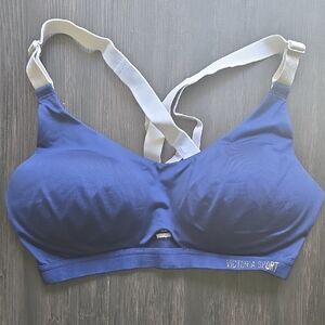 Women's Blue Wireless Sports Bra